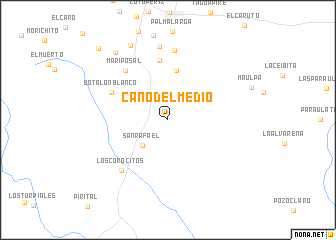 map of Caño del Medio