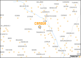 map of Čanoga