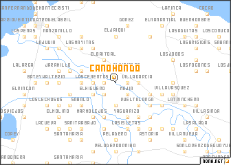 map of Caño Hondo