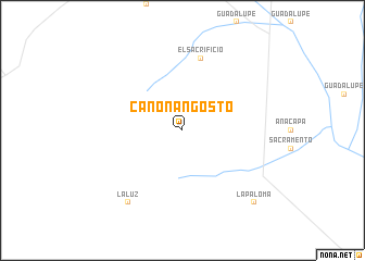 map of Cañón Angosto