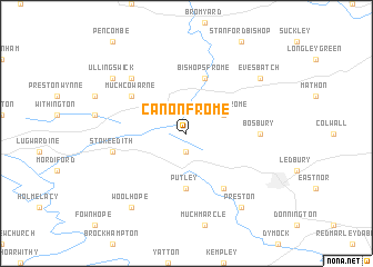 map of Canon Frome