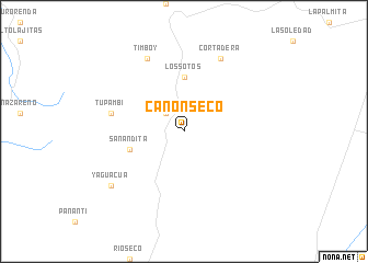 map of Cañón Seco