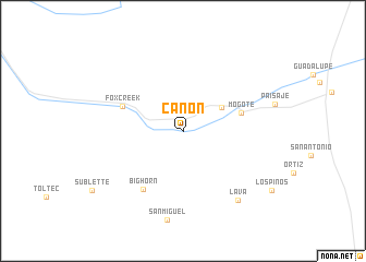 map of Canon