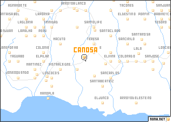 map of Canosa