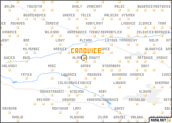 map of Čanovice