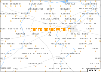 map of Cantaing-sur-Escaut