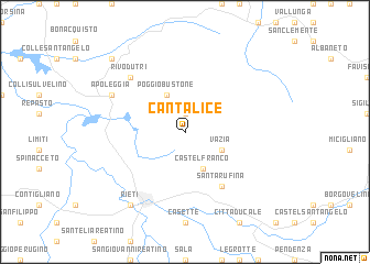 map of Cantalice