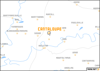 map of Cantaloupe