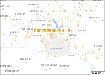 map of Canterbury Hills