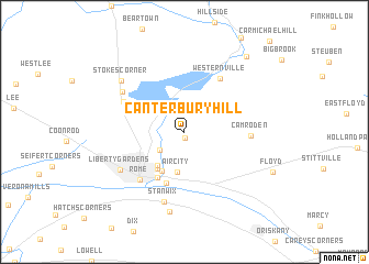 map of Canterbury Hill