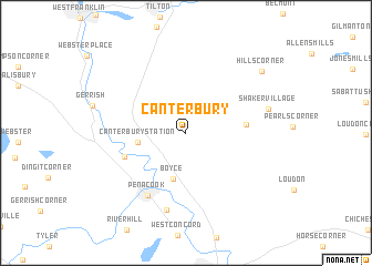 map of Canterbury