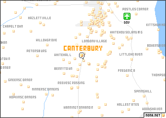 map of Canterbury