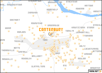 map of Canterbury