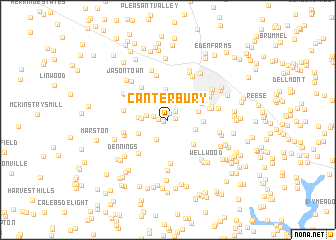 map of Canterbury