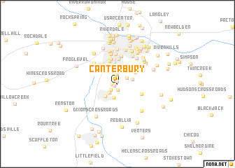 map of Canterbury