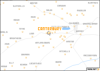 map of Canterbury