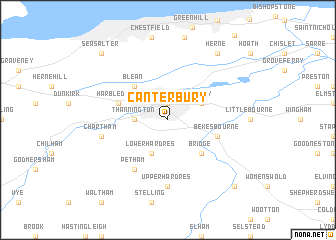 map of Canterbury