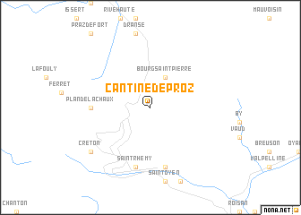 map of Cantine-de-Proz