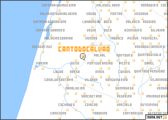 map of Canto do Calvão