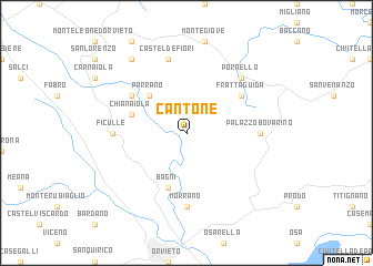 map of Cantone