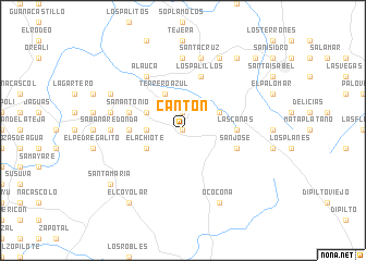 map of Cantón