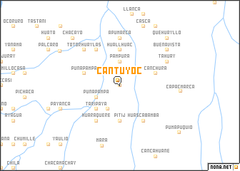 map of Cantuyoc