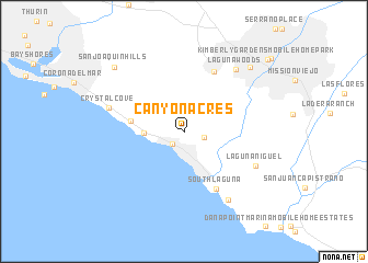 map of Canyon Acres