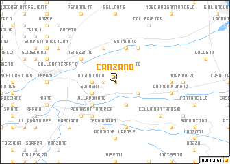 map of Canzano