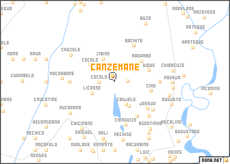 map of Canzemane