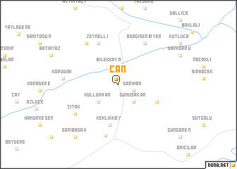map of Çan