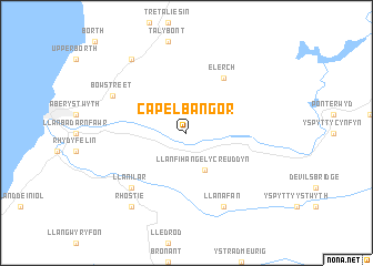 map of Capel Bangor