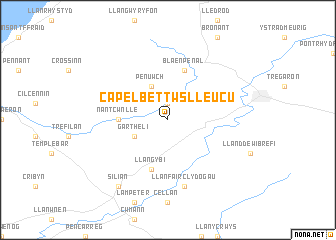 map of Capel-Bettws Lleucu