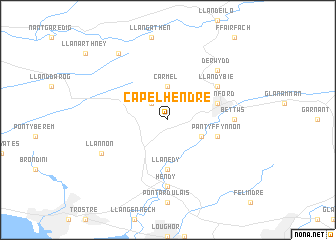 map of Capel-hendre