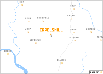 map of Capels Mill