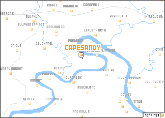 map of Cape Sandy