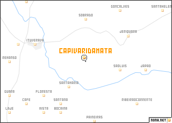 map of Capivari da Mata