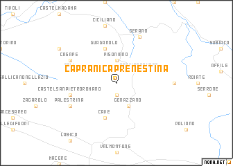 map of Capranica Prenestina