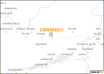 map of Căprăreşti
