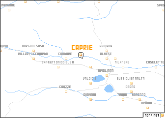 map of Caprie