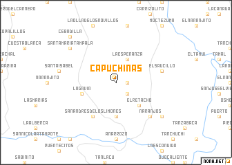 map of Capuchinas