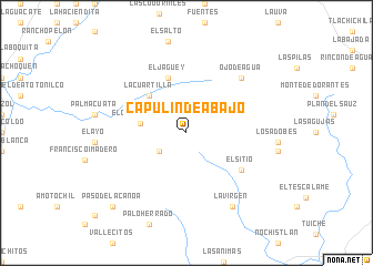 map of Capulín de Abajo