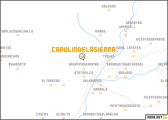 map of Capulín de la Sierra