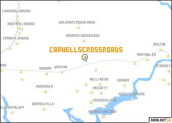 map of Capwells Crossroads