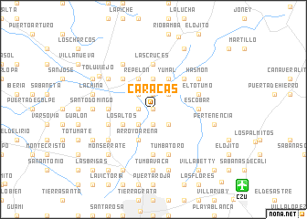 map of Caracas