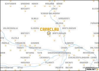 map of Caraclău