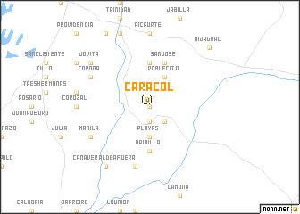 map of Caracol