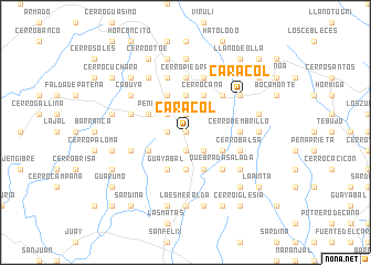 map of Caracol