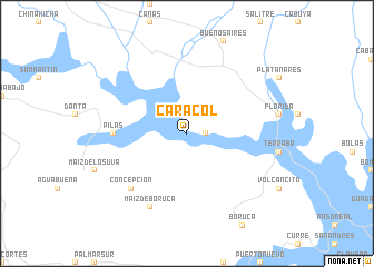 map of Caracol