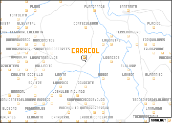 map of Caracol