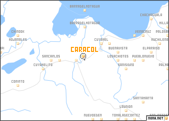 map of Caracol